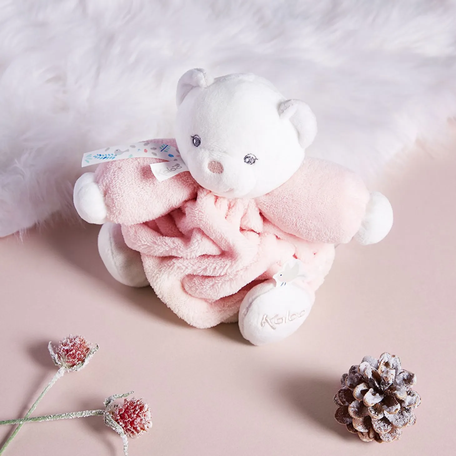 Kaloo Chubby Bear Powder Pink