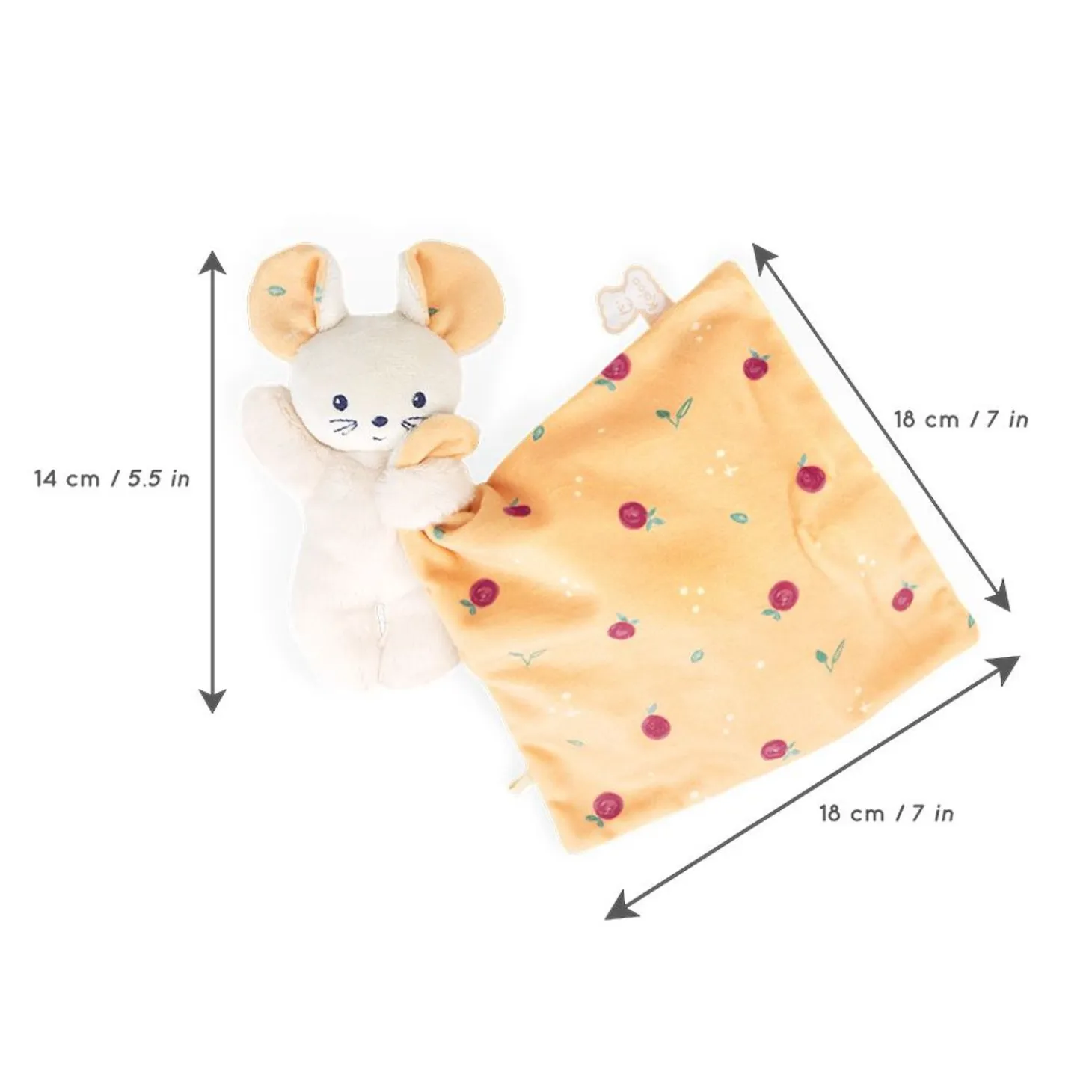 Kaloo Doudou Mouse Carre Douceur Season Fruits