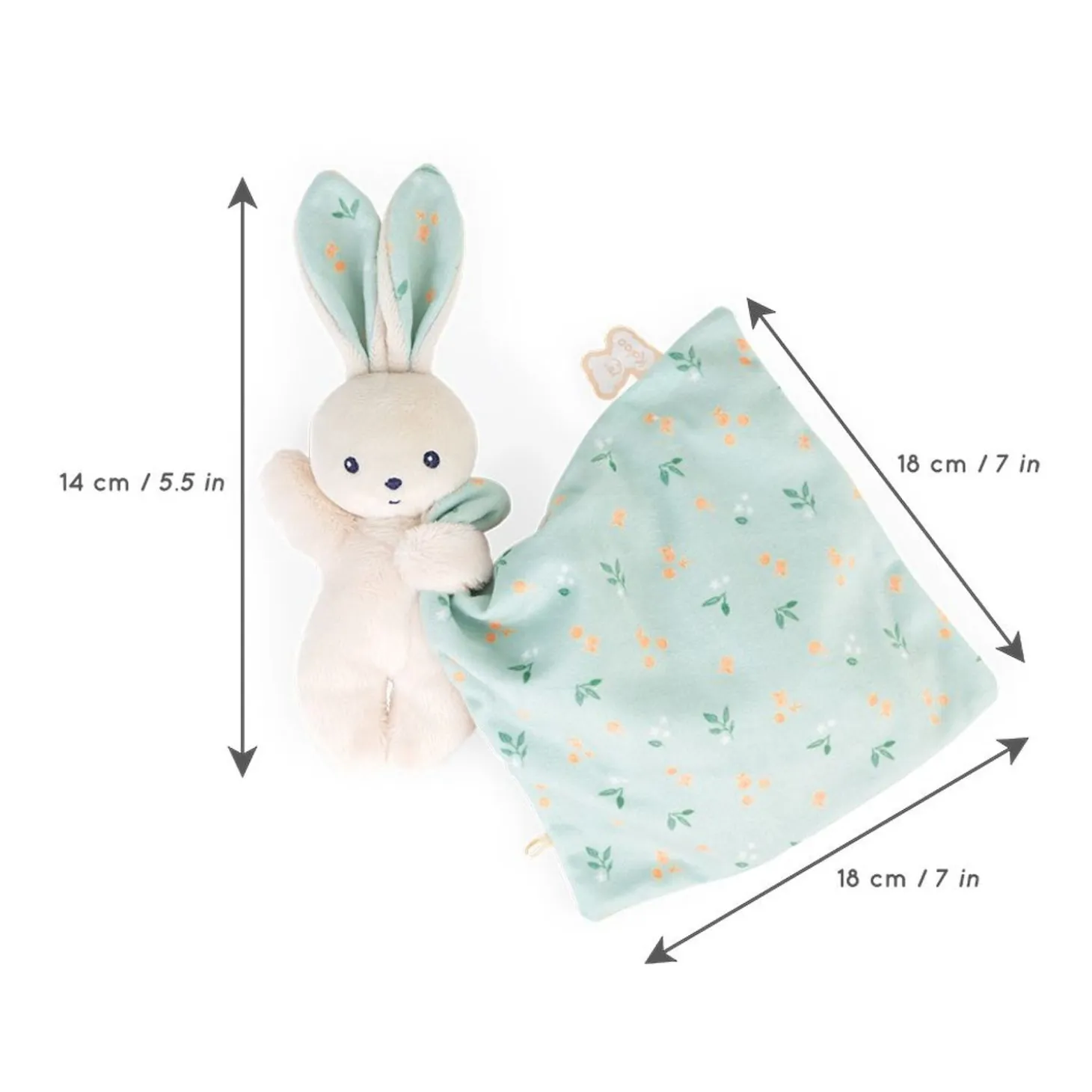 Kaloo Doudou Rabbit Carre Douceur Citrus Bouquet