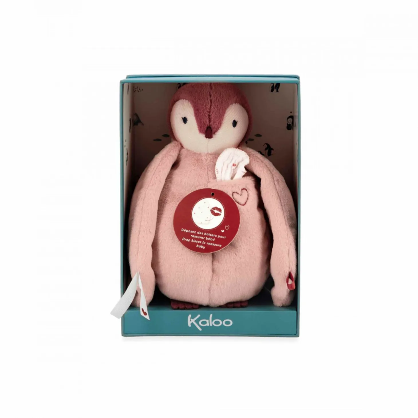 Kaloo Kissing Plush Penguin Pink