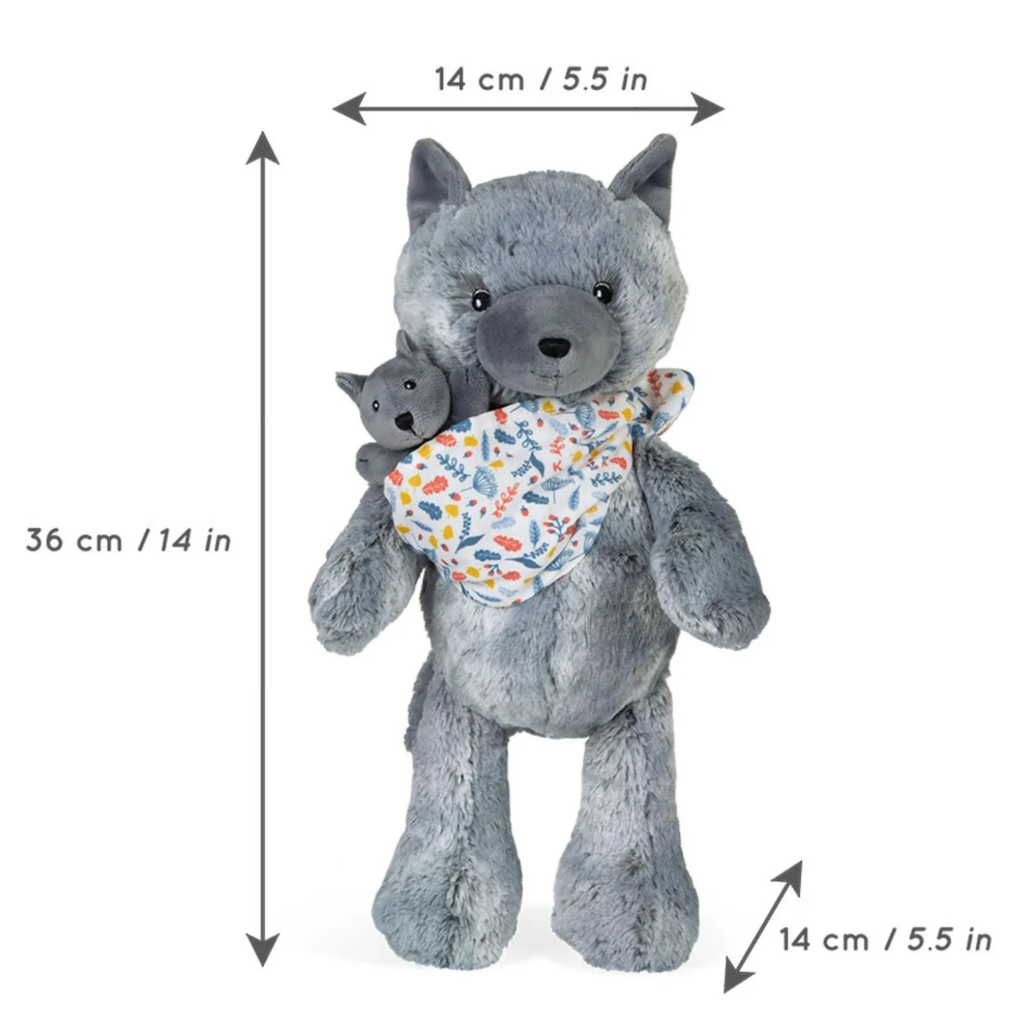 Kaloo Mummy Wolf Plush - Louise - 35 Cm (13.8 In)