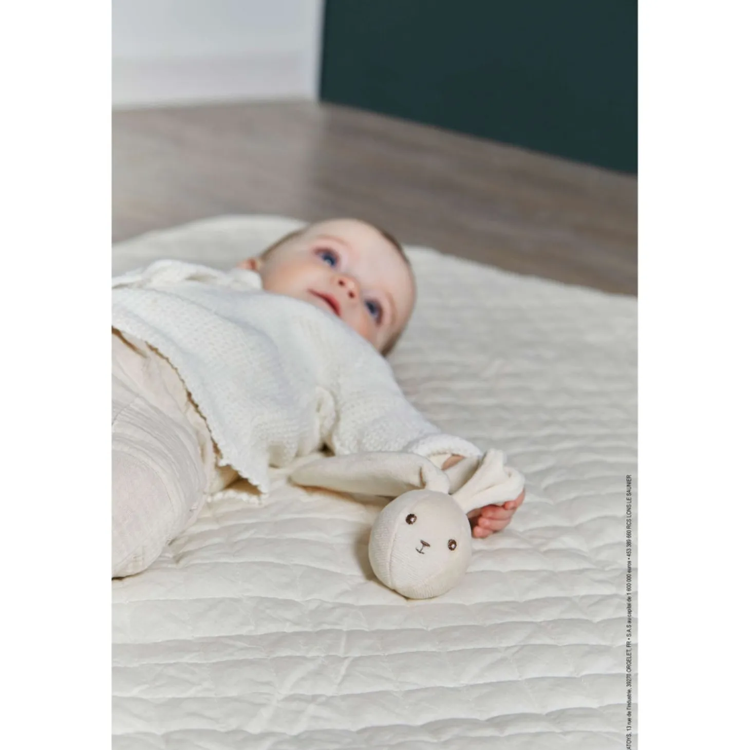 Kaloo Rabbit Rattle Ball Cream