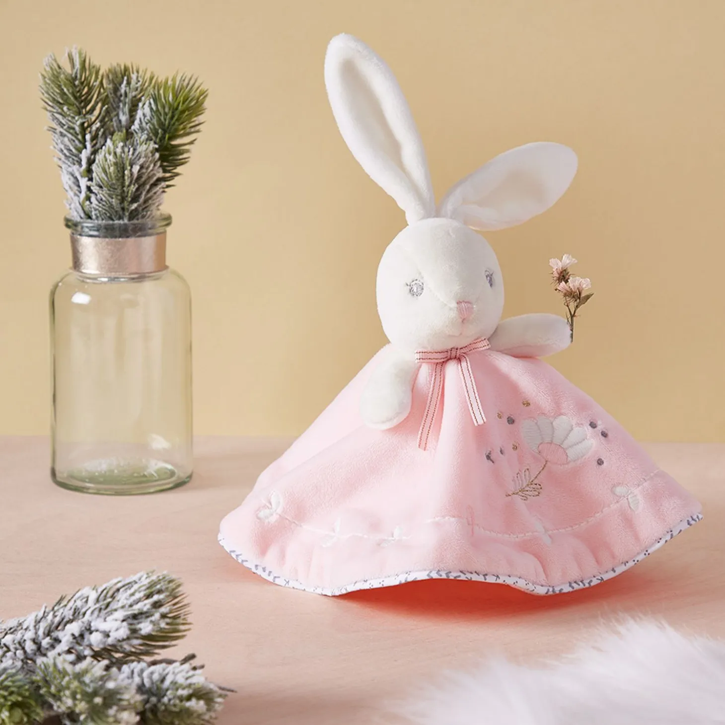 Kaloo Round Doudou Rabbit Pink